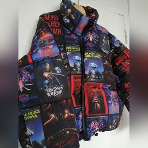 Dolls Kill X WB Horror A Nightmare On Elm Street Bomber Jacket Size Medium.